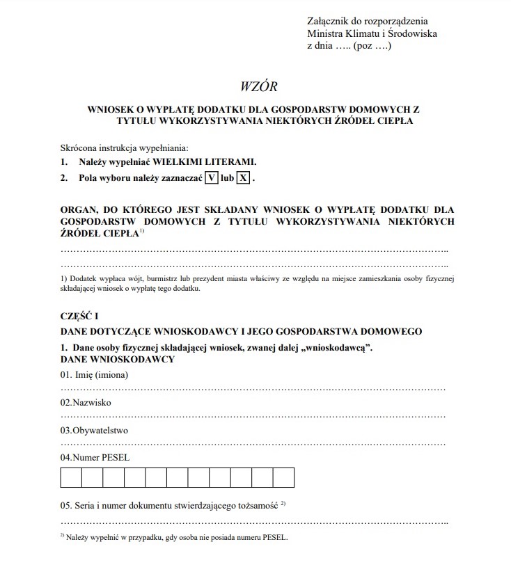 Wniosek O Dopłatę Do Pelletu Online